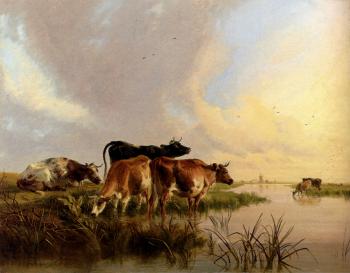Thomas Sidney Cooper : Cattle Watering